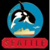 CRUISE SHIP WITH KILLER WHALE SEATTLE, WASHINGTON PIN